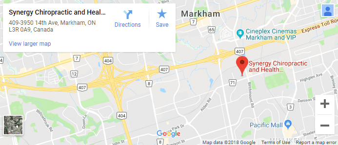 Map of Markham Chiropractors