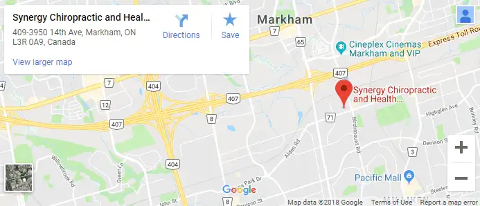 Map of Markham Chiropractors